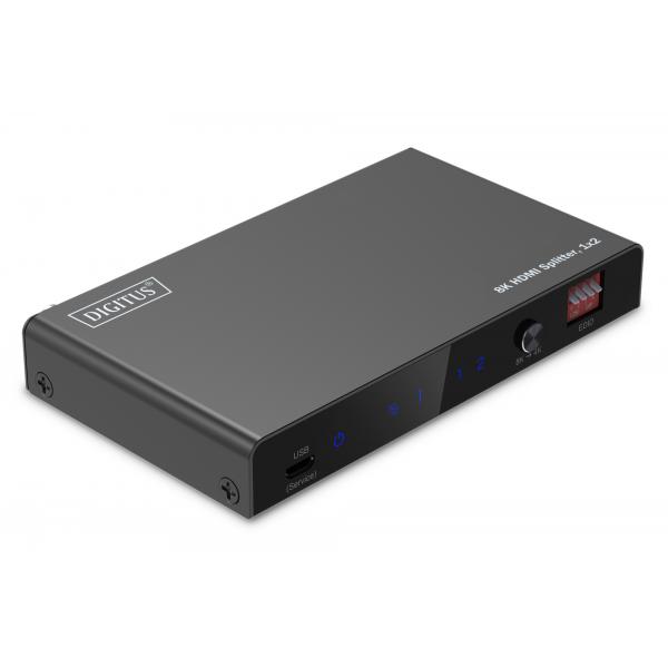 Digitus Splitter Hdmi 8k, 1x2 (8k Hdmi Splitter 1x2 - 8k/60hz [4:4:4] Edid Control)