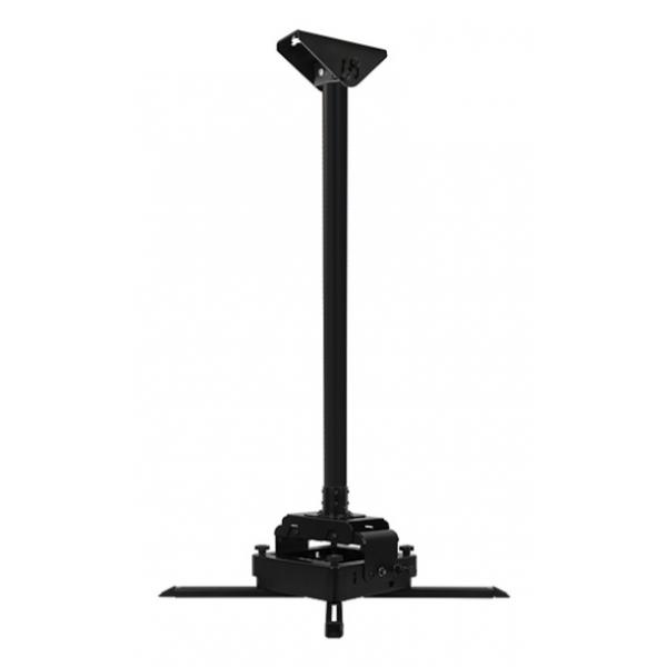 B-Tech Bt893-Fd Supporto Per Proiettore Soffitto Nero, Cromo (system 2 - Heavy Duty - Projector Ceiling Mount With - MicrO-Adjustment - 1m ?50mm Pole