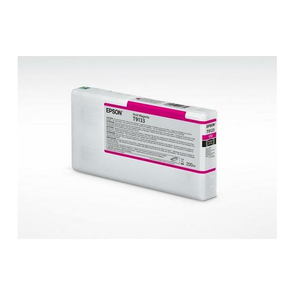 Epson C13t91330n Cartuccia D'inchiostro 1 Pz Originale Magenta Vivido (t9133 Vivid Magenta Ink Cart - 200ml)