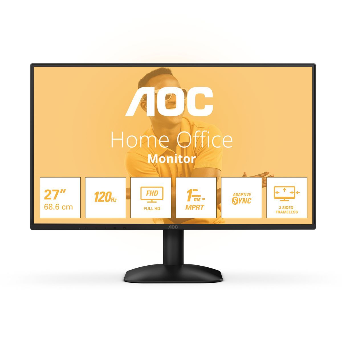 Aoc B3 27b31h Monitor Pc 68,6 Cm [27] 1920 X 1080 Pixel Full Hd Nero (aoc 27b31h - Monitor A Led - 27 - 1920 X 1080 Full Hd [1080p] @ 120 Hz - Ips -