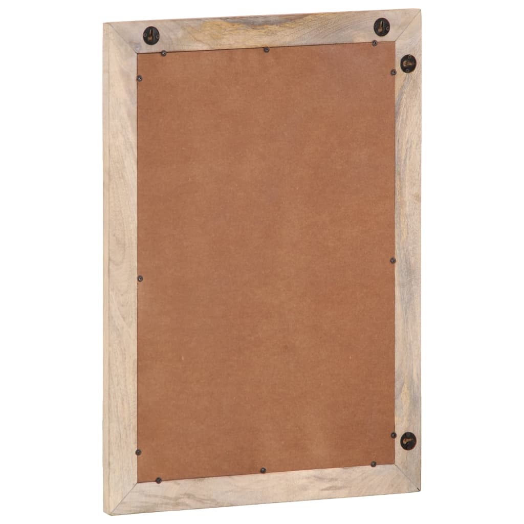 Specchio Da Bagno 50x70 Cm In Legno Massello Di Mango E Vetro - Image 3