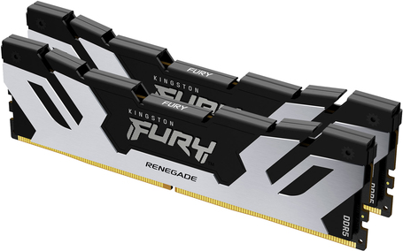 Kingston Fury Renegade Silver - Ddr5 - Kit - 32 Gb: 2 X 16 Gb - Dimm 288-Pin - 6400 Mhz / Pc5-51200 - Cl32 - 1.4 V - Ungepuffert - ON-Die Ecc (kf564c