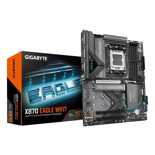 Gigabyte X870 Eagle Wifi7 Scheda Madre - Supporta Cpu Amd Ryzen 9000, 14+2+2 Fasi Vrm, Fino A 8000mhz Ddr5 (oc), 1xpcie 5.0 + 2xpcie 4.0, WI-Fi 7, la