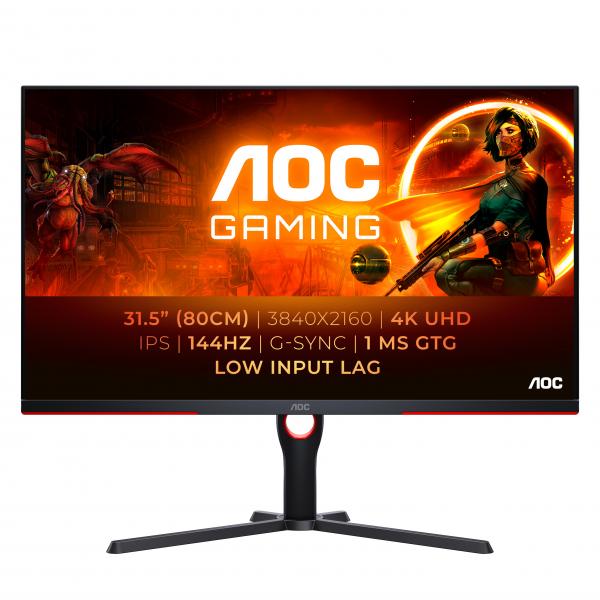 Aoc G3 U32g3x/bk Monitor Pc 80 Cm [31.5] 3840 X 2160 Pixel 4k Ultra Hd Led Nero, Rosso (aoc Gaming U32g3x/bk Sk?rm - Wled - 32)