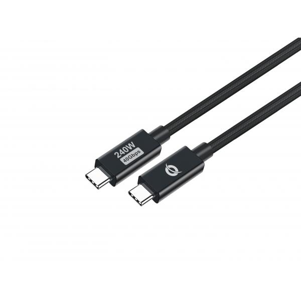 Conceptronic Etta04b12 Cavo Usb Usb4 Gen 3x2 1,2 M Usb C Nero