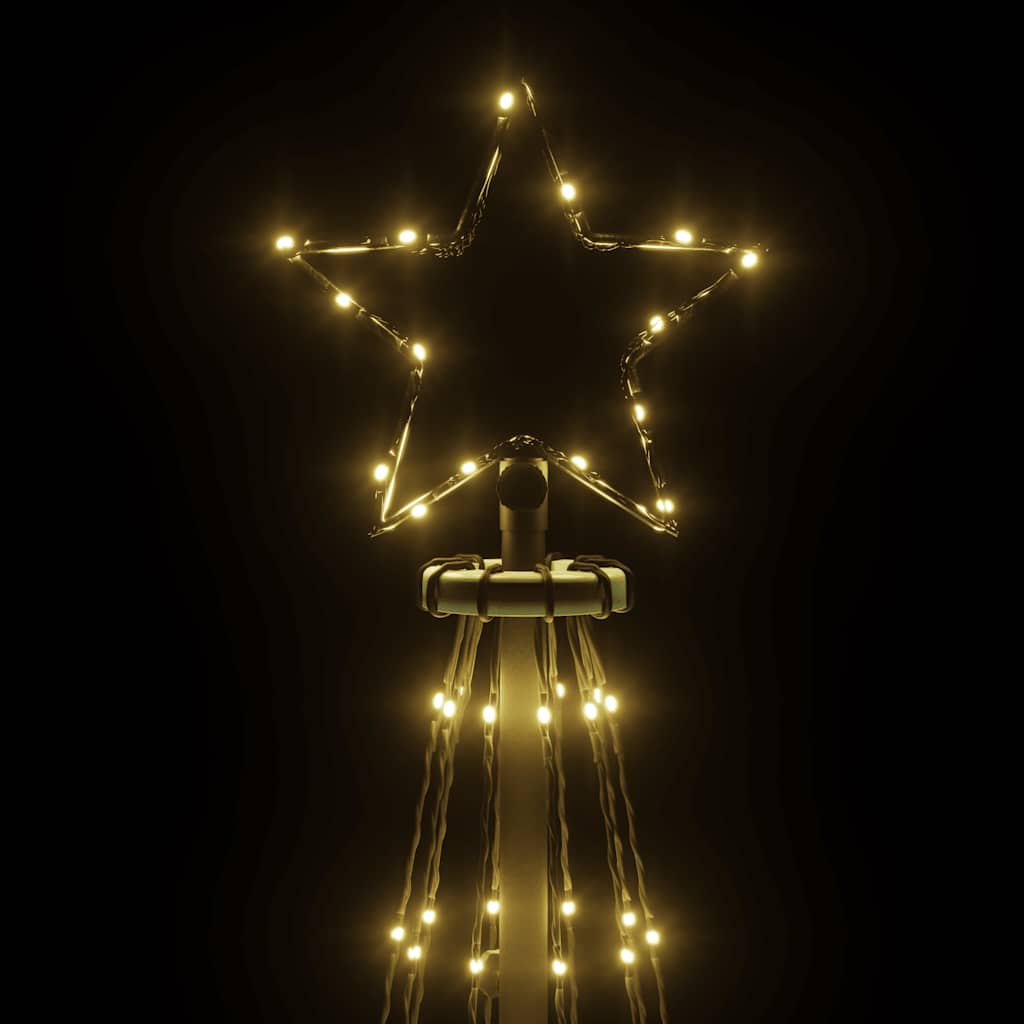 Albero Di Natale A Cono Bianco Caldo 310 Led 100x300 cm - Image 4