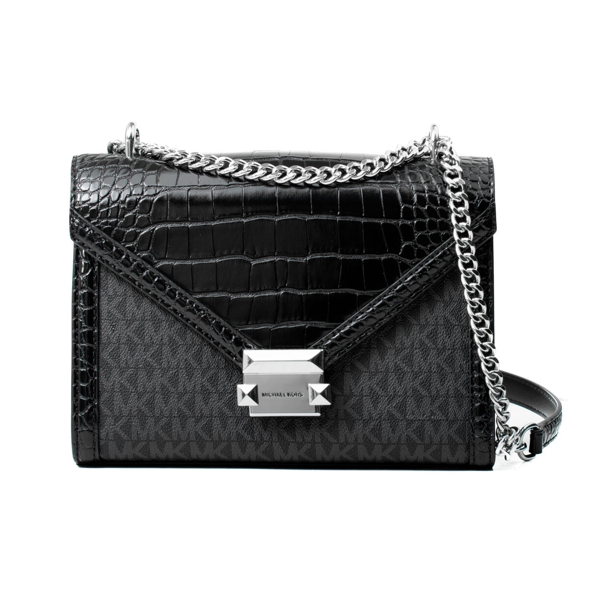Borsa A Tracolla Michael Kors Whitney Nero 24 X 18 X 8 cm