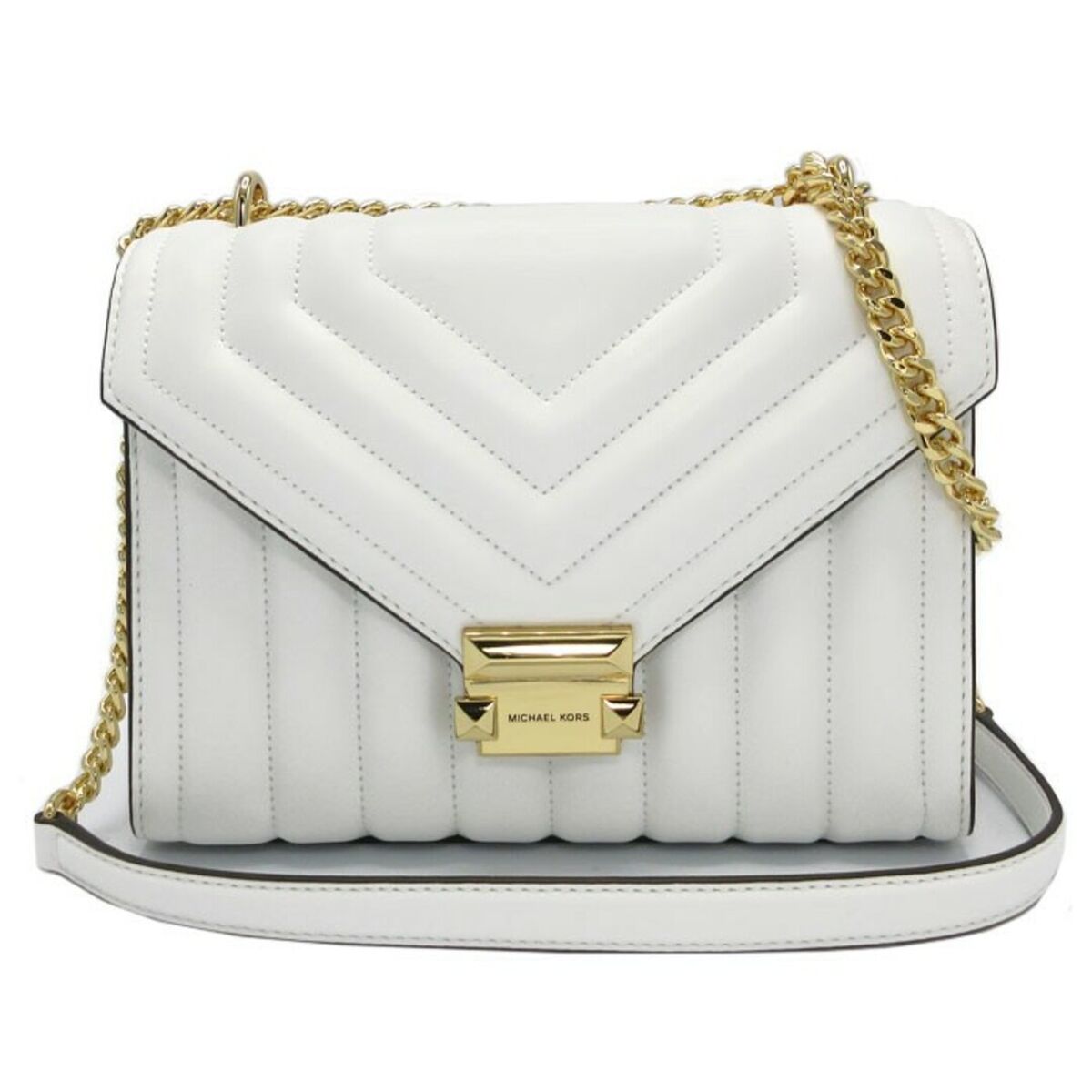 Borsa A Tracolla Michael Kors Whitney Bianco 24 X 19 X 9 cm