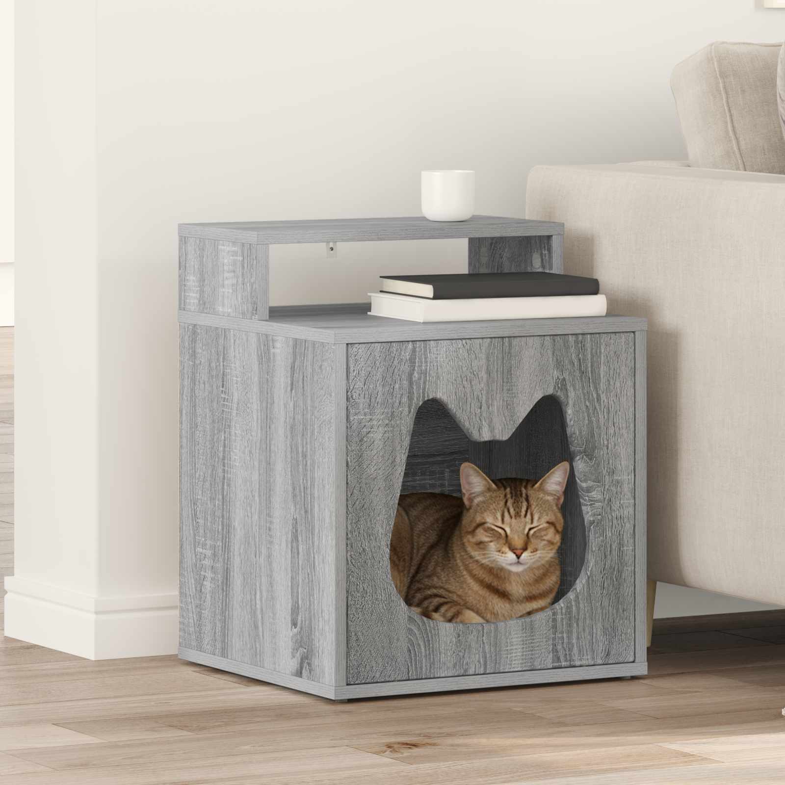 Casa Per Gatti Grigio Sonoma 42.5 X 40 X 52.5 cm