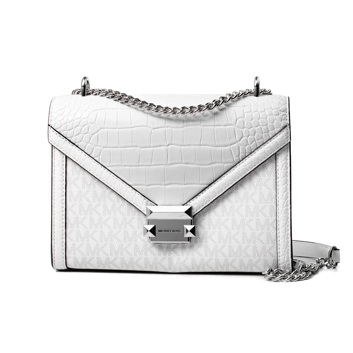 Borsa A Tracolla Michael Kors Whitney Bianco 24 X 18 X 8 cm