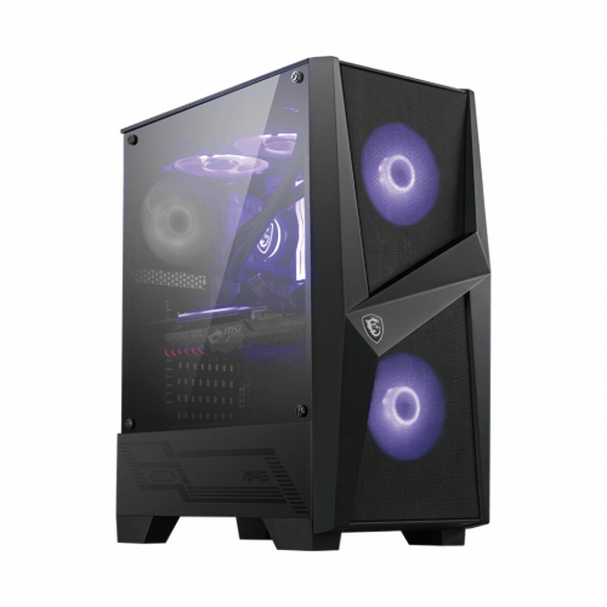 Case Computer Desktop Atx Msi Mag Forge 100m Nero Porpora