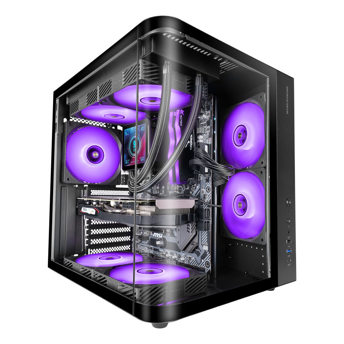 Case Computer Desktop Atx Mars Gaming Mccurv Nero