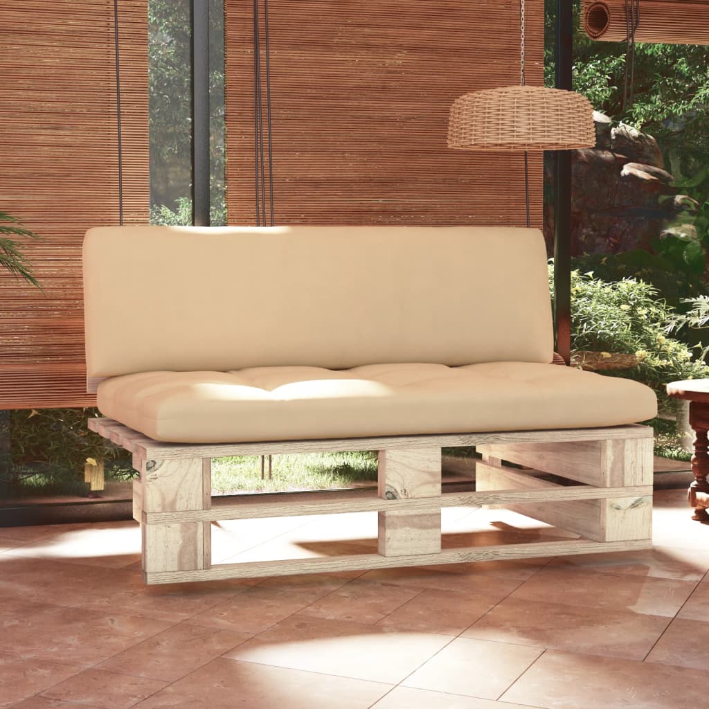 Divano Centrale Giardino Su Pallet In Legno Di Pino Impregnato