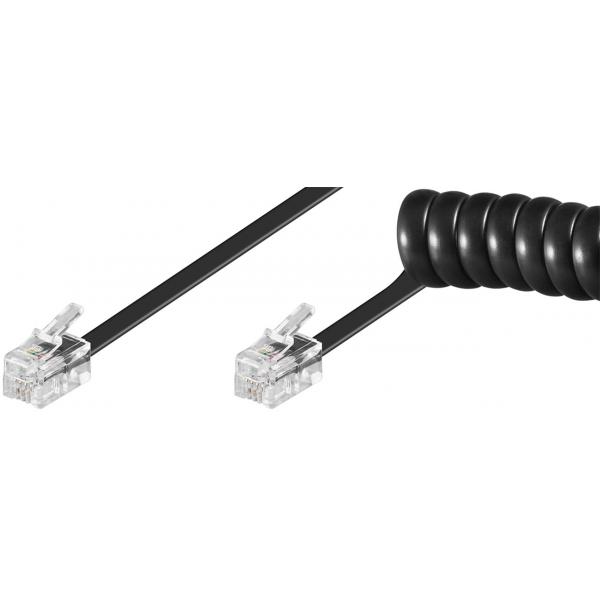 Goobay 4m RJ-10 Cable Cavo Di Rete Nero