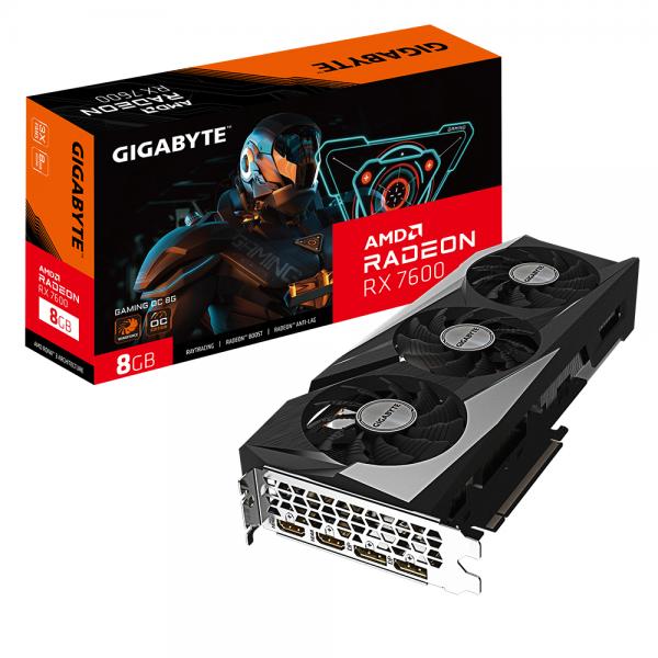 Gigabyte Gaming Radeon Rx 7600 Oc 8g Amd 8 Gb Gddr6 (gigabyte Amd Radeon Rx 7600 Gaming Oc 8gb Gddr6 Graphics Card, 2048 Streams, 2755 Mhz Boost Cloc