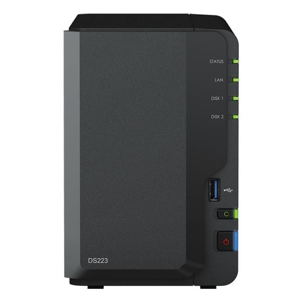 Synology Diskstation Ds223 Nas Mini Tower Realtek Rtd1619b 2 Gb Ddr4 16 Tb Hdd Diskstation Manager Nero (synology Ds223 16tb [synology Hat3300] 2 Bay