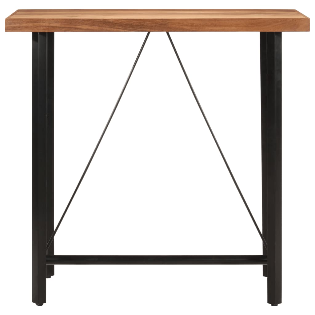 Tavolino Da Bar 110x55x107cm Legno Massello Di Acacia E Ferro