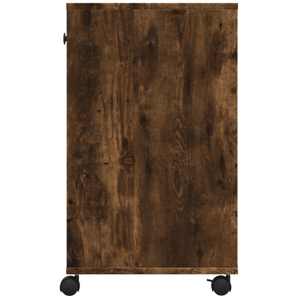 Supporto Per Stampante Con Ruote Rovere Fumo 60x40x68,5 cm - Image 5
