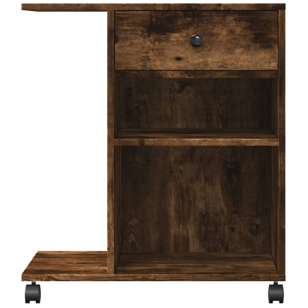 Supporto Per Stampante Con Ruote Rovere Fumo 60x40x68,5 cm - Image 4
