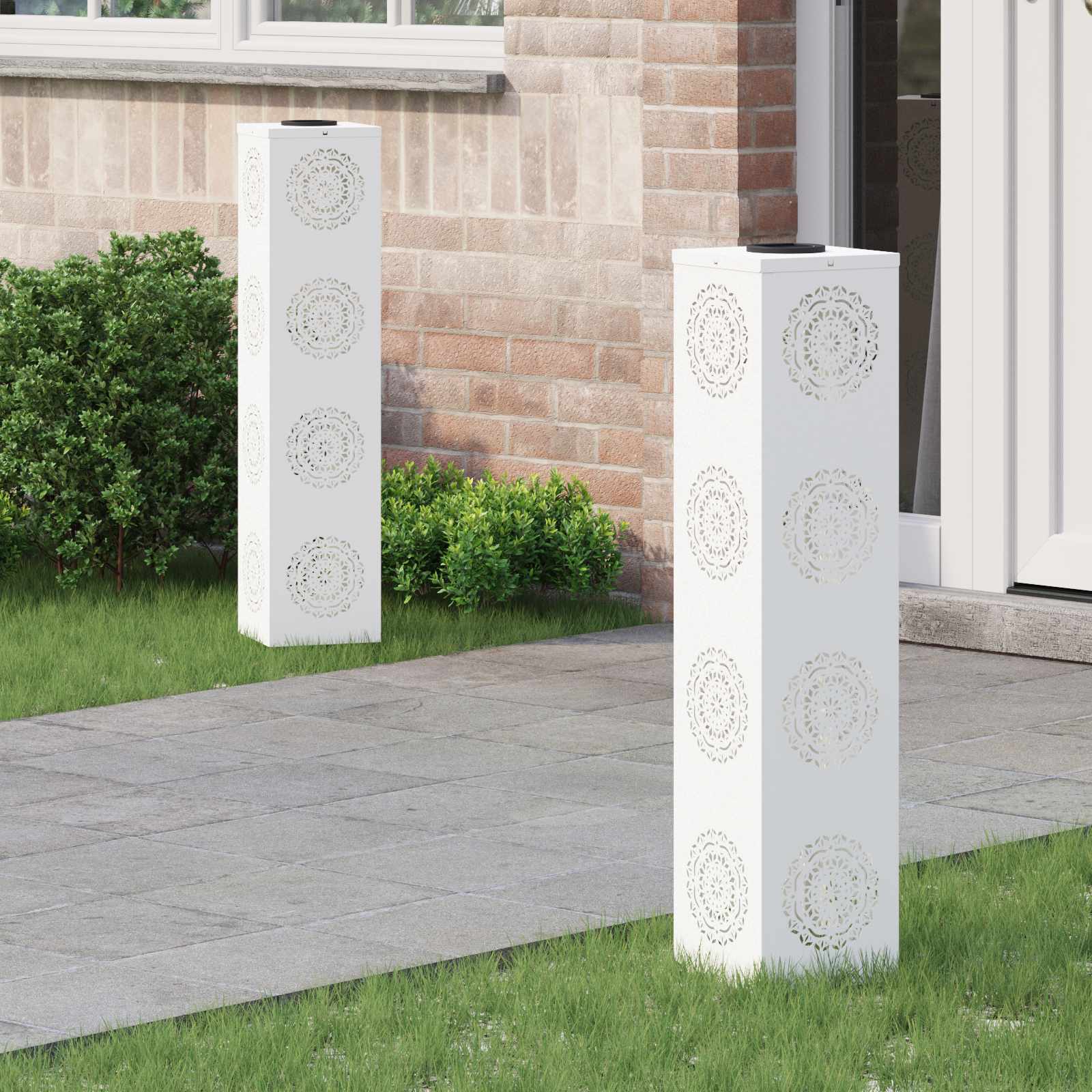 Faro Led Solare Per Sentieri 2 Pcs Bianco