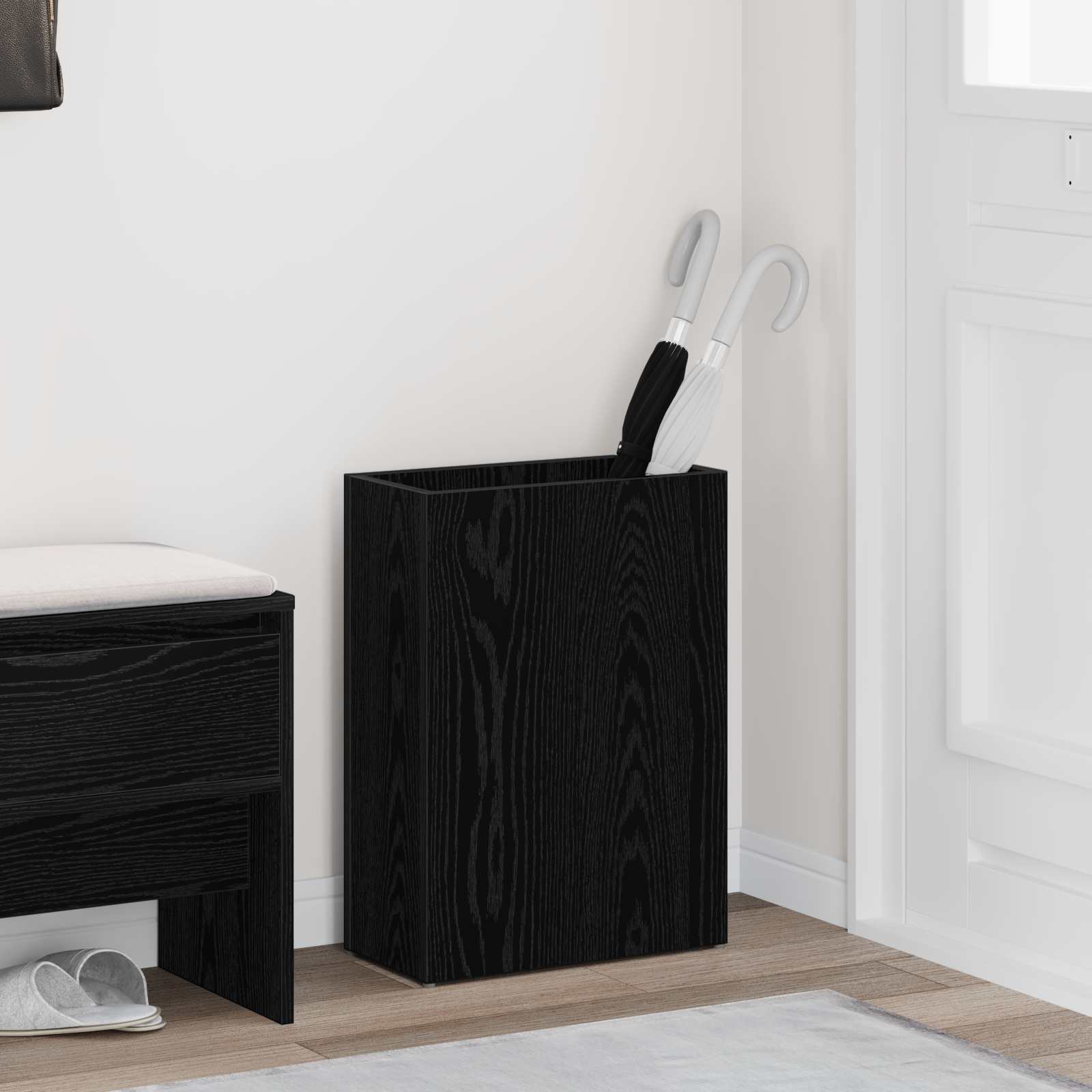 Supporto Per Ombrellone Rovere Nero 40 X 20 X 55,5 cm