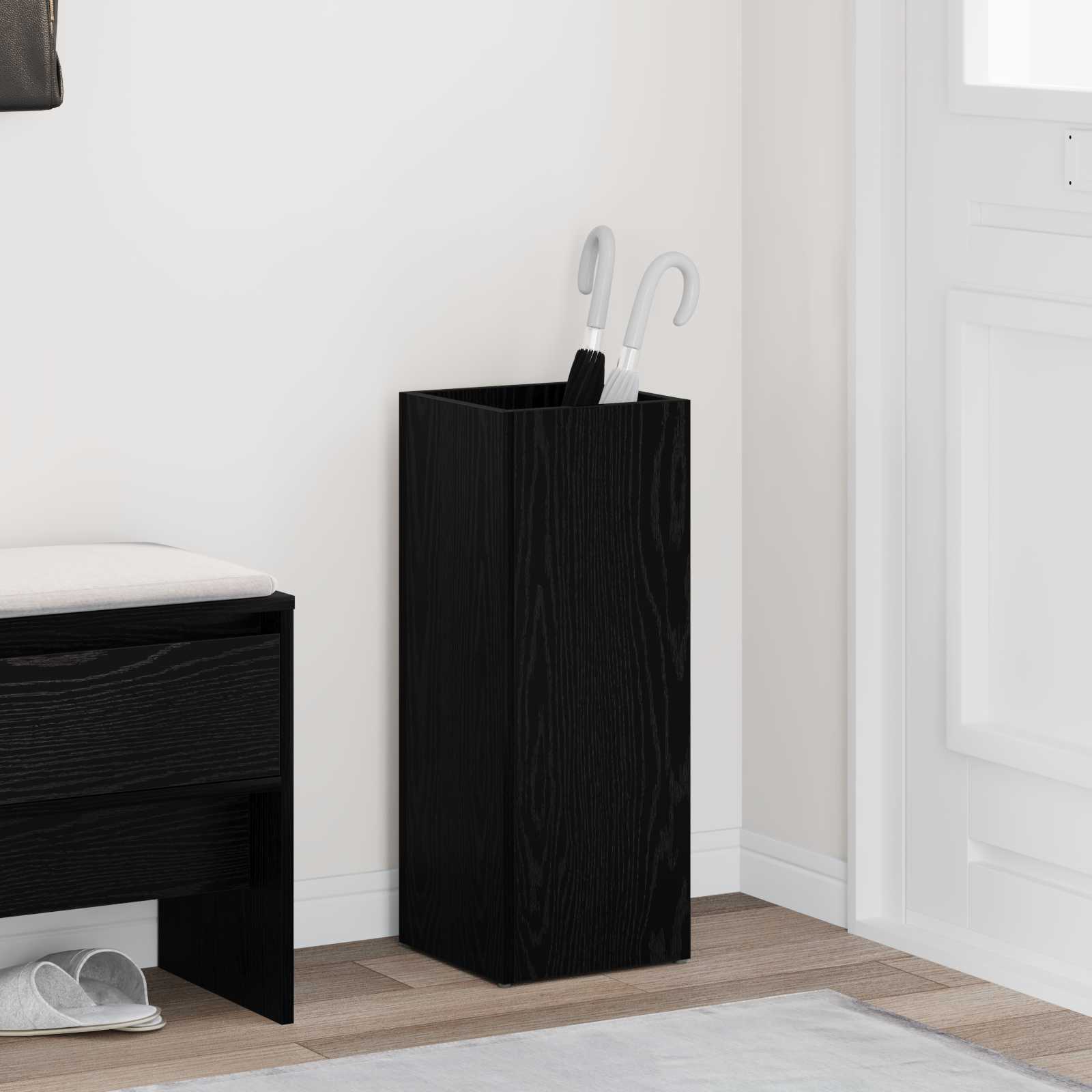 Supporto Per Ombrellone Rovere Nero 25 X 24,5 X 64 cm