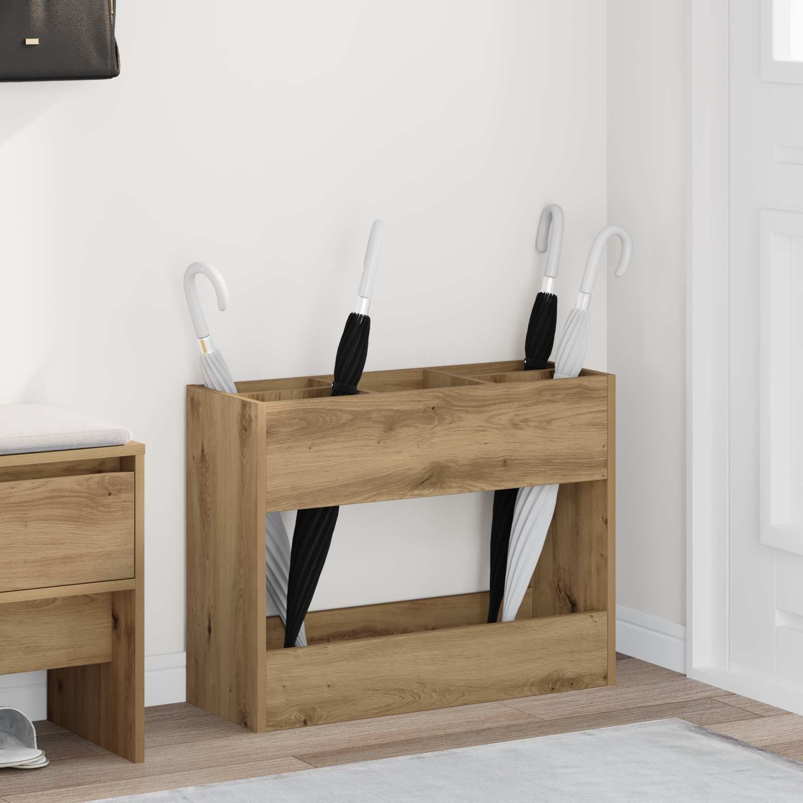 Supporto Per Ombrellone Rovere Artigianale 65 X 24 X 50 cm