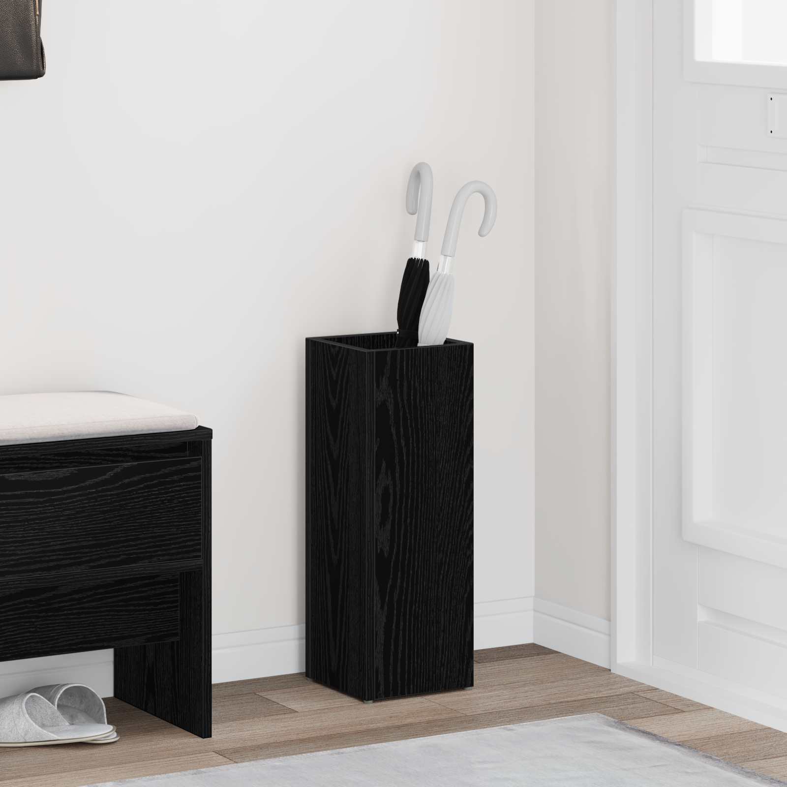 Supporto Per Ombrellone Rovere Nero 20 X 20 X 55,5 cm