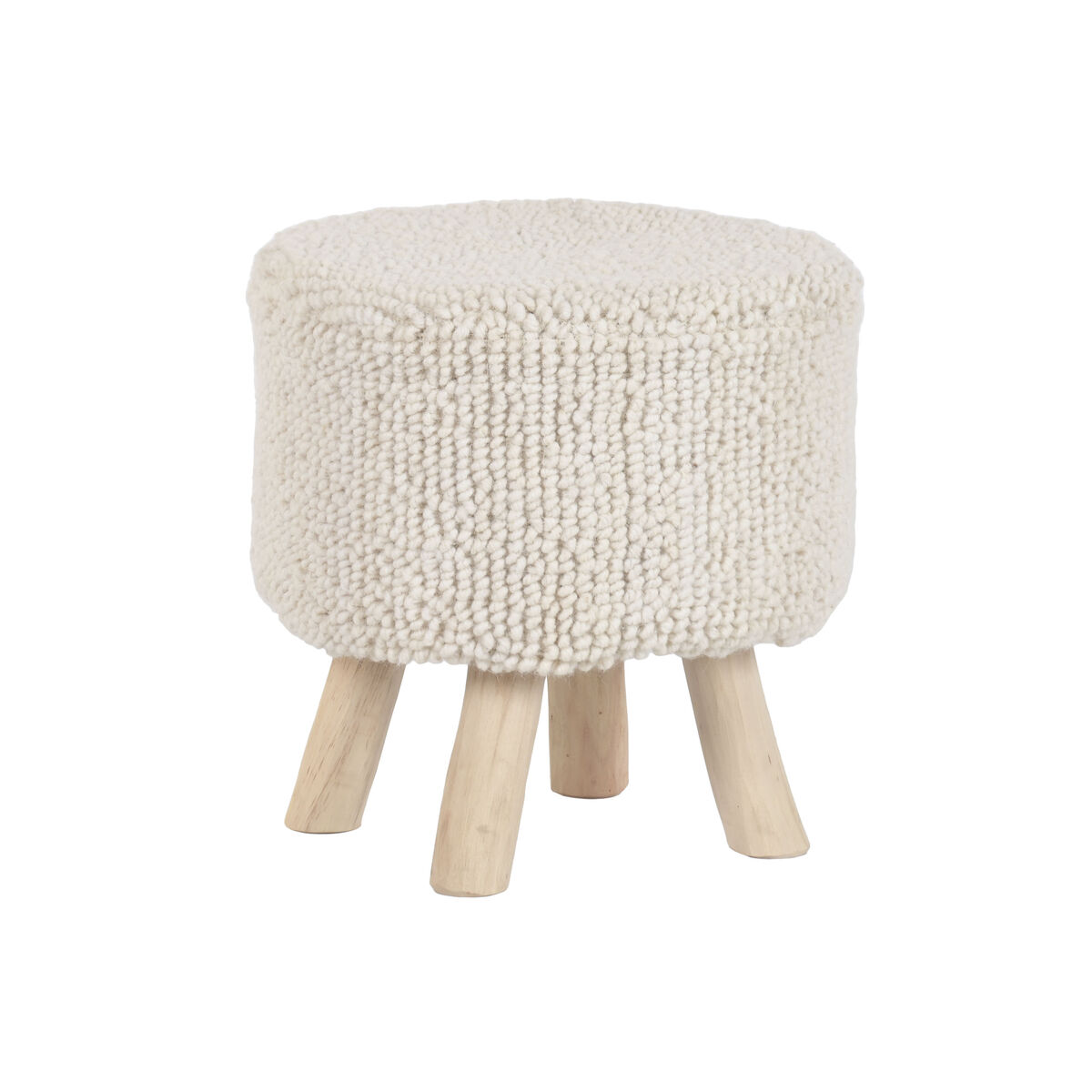 Poggiapiedi Home Esprit Beige Boho 40 X 40 X 40 cm