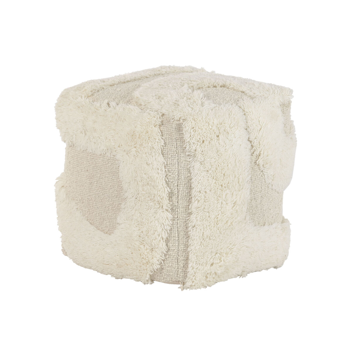 Poggiapiedi Home Esprit Beige Boho 45 X 45 X 45 cm