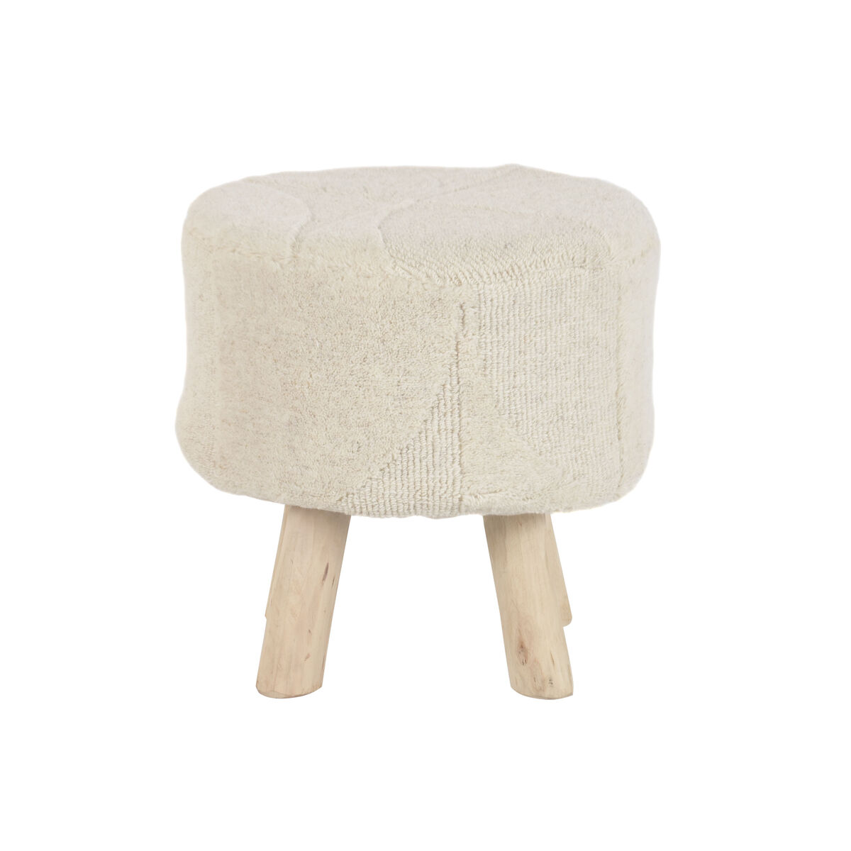 Poggiapiedi Home Esprit Beige Boho 40 X 40 X 40 cm
