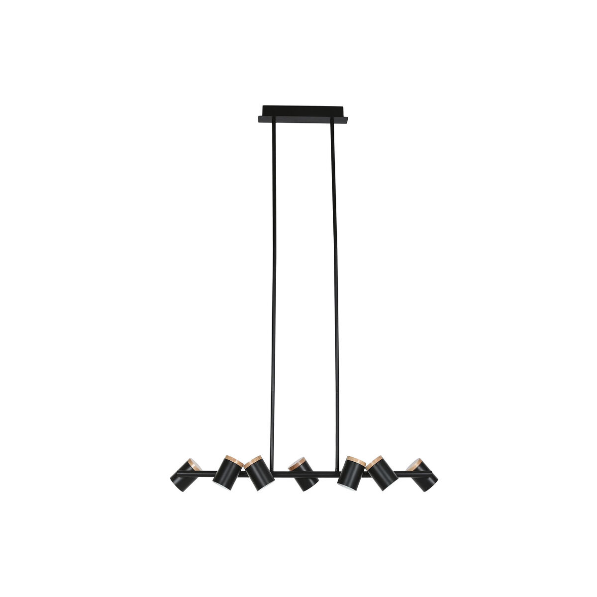 Lampadario Home Esprit Marrone Nero Legno Metallo 104 X 18 X 164 cm