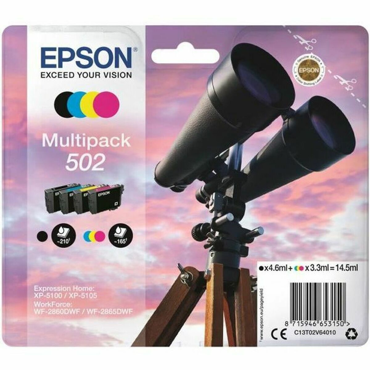Cartuccia Ad Inchiostro Originale Epson Multipack 502 Multicolore