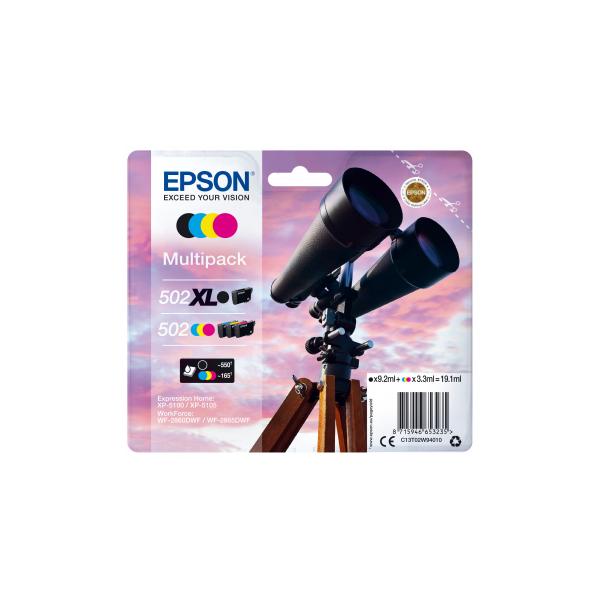 Confezione Multipla Epson 502/502xl - Confezione Da 4 - 19,1 ml