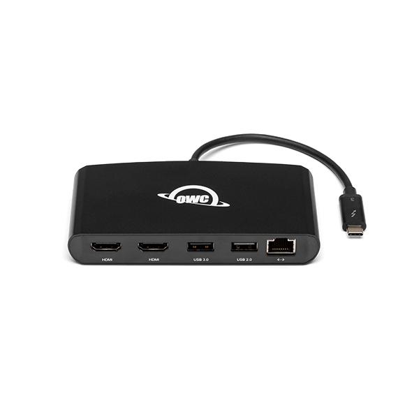 Owc Thunderbolt 3 Mini Dock Cablato Nero (owc 5 Port Thunderbolt 3 MiN-Dock 2 X Hdmi - Features 2 X Hdmi 4k60 - Usb 3 - Usb 2 - 1gbe Network!)