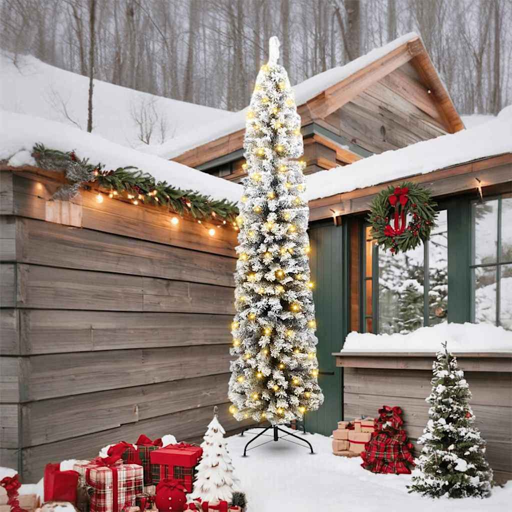 Albero Di Natale Artificiale Con 300 Led Verde 240 cm