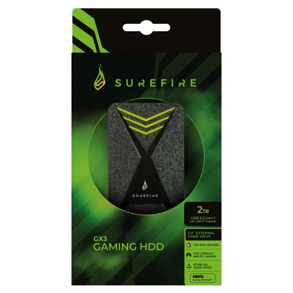 2tb Surefire 2.5in Gaming Bunker Hdd Usb 3.2 Gen 1 Black - Image 3