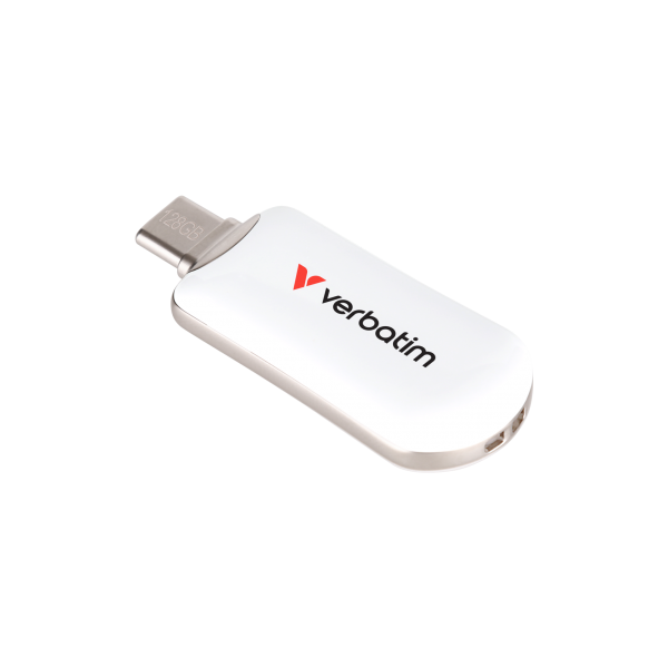 Verbatim Pen Disk Plectra UsB-C 3.2 Gen 1 Flash Drive White 128gb - Image 3
