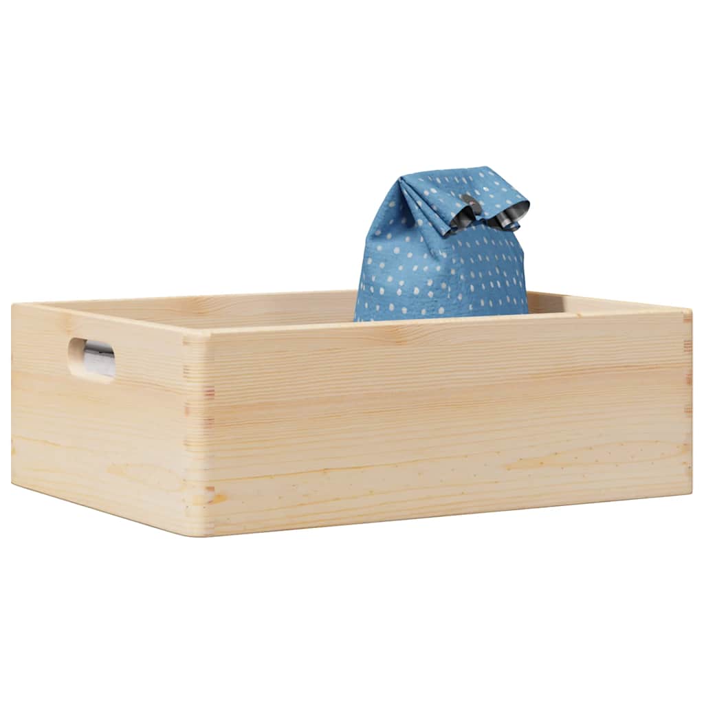 Scatola In Legno Con Manici 40x30x13 Cm Legno Massello Di Pino