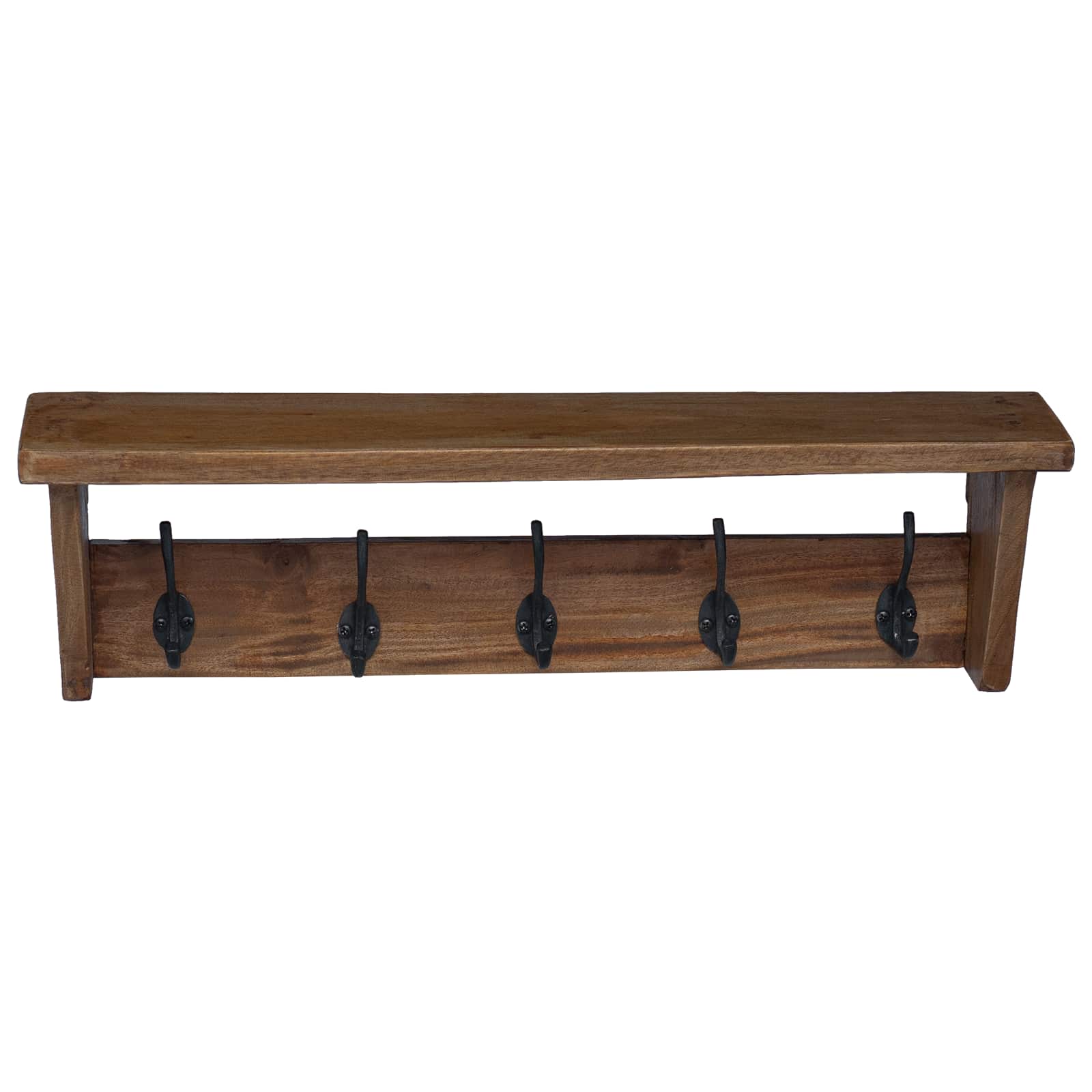Gruccia Marrone 50 X 10 X 14 Cm Legno Di Mogano Massello - Image 5