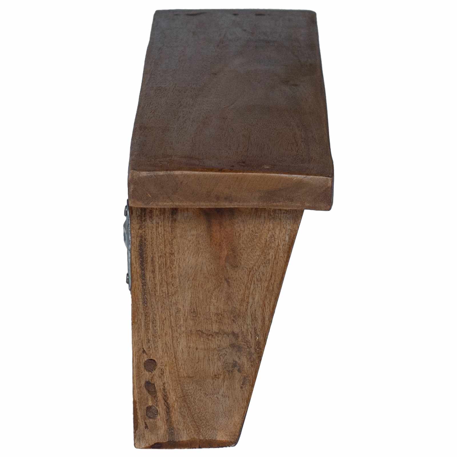 Gruccia Marrone 50 X 10 X 14 Cm Legno Di Mogano Massello - Image 6