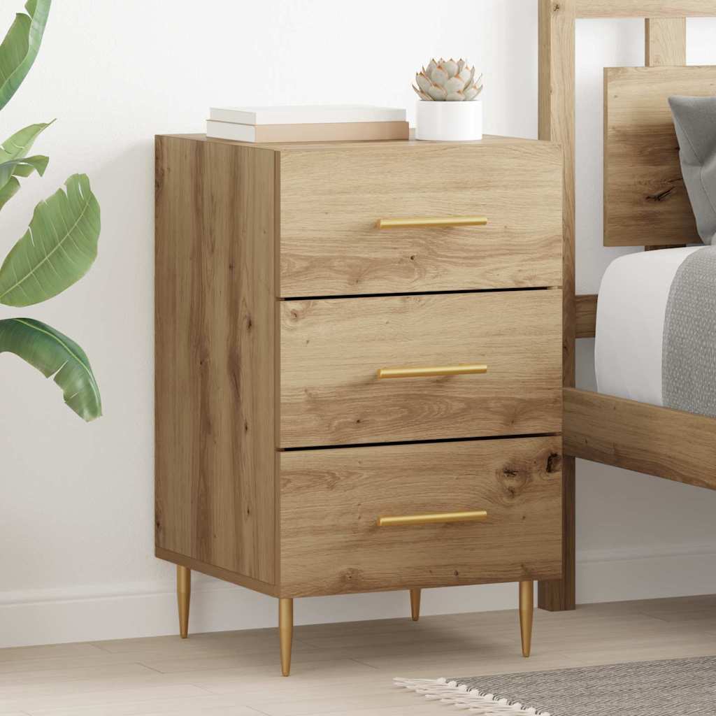 Armadio Da Notte Rovere Artigianale 40 X 40 X 66 Cm Legno Multistrato