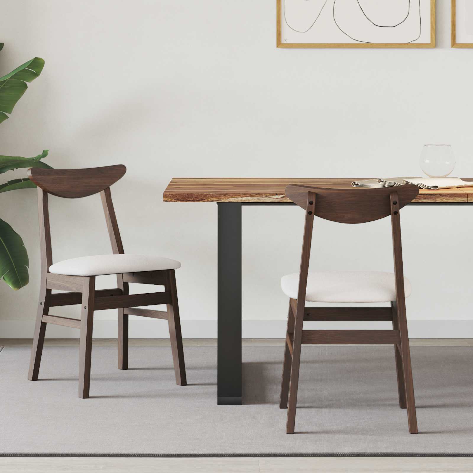 Sedie Da Pranzo 2 Pcs Marrone Chiaro 42 X 47.5 X 81 cm