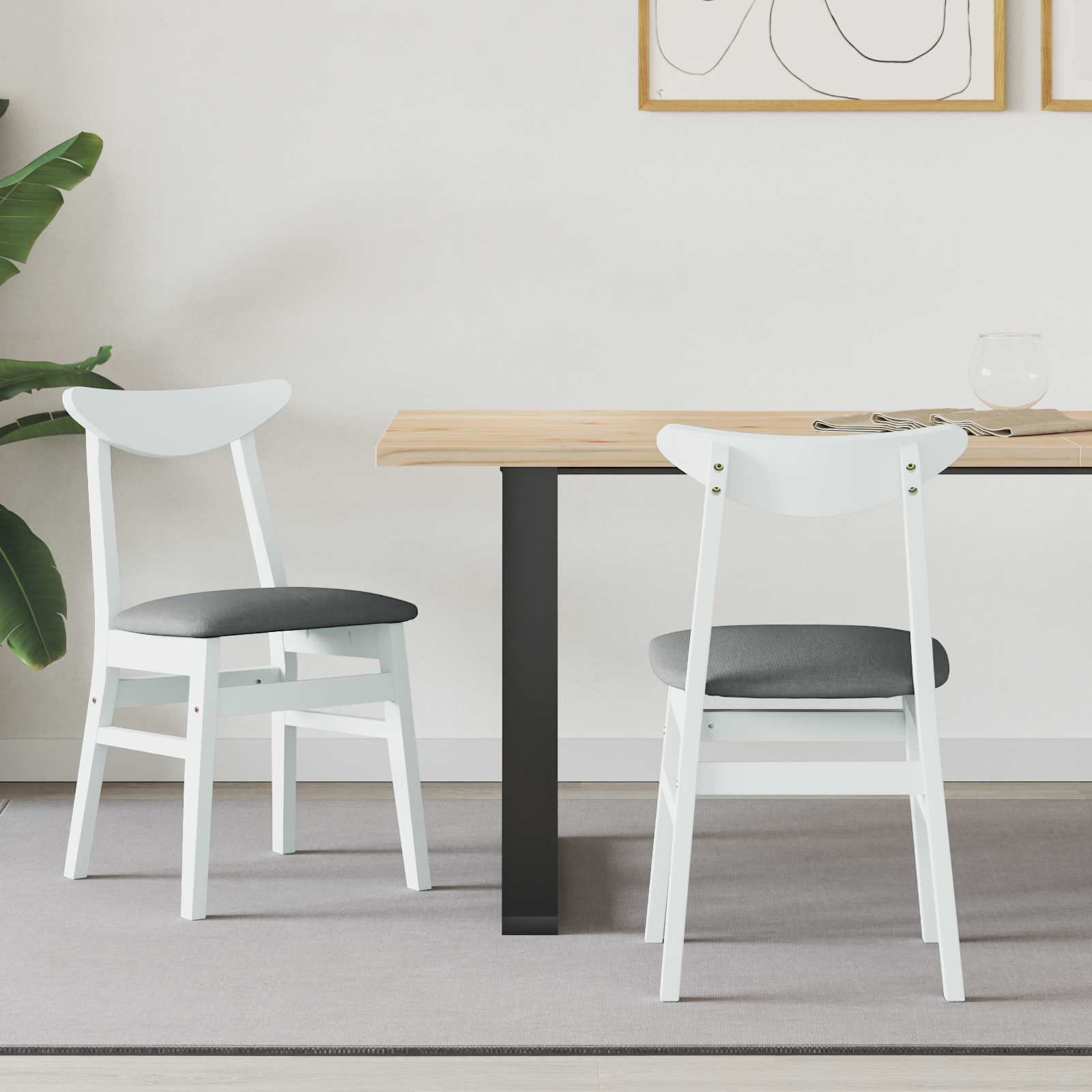Sedie Da Pranzo 2 Pcs Bianco 42 X 47.5 X 81 cm