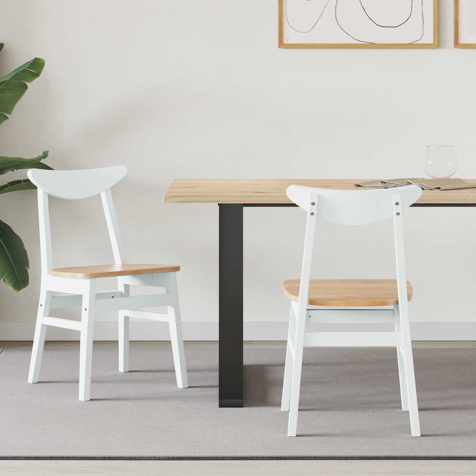 Sedie Da Pranzo 2 Pcs Bianco 42 X 47.5 X 81 cm
