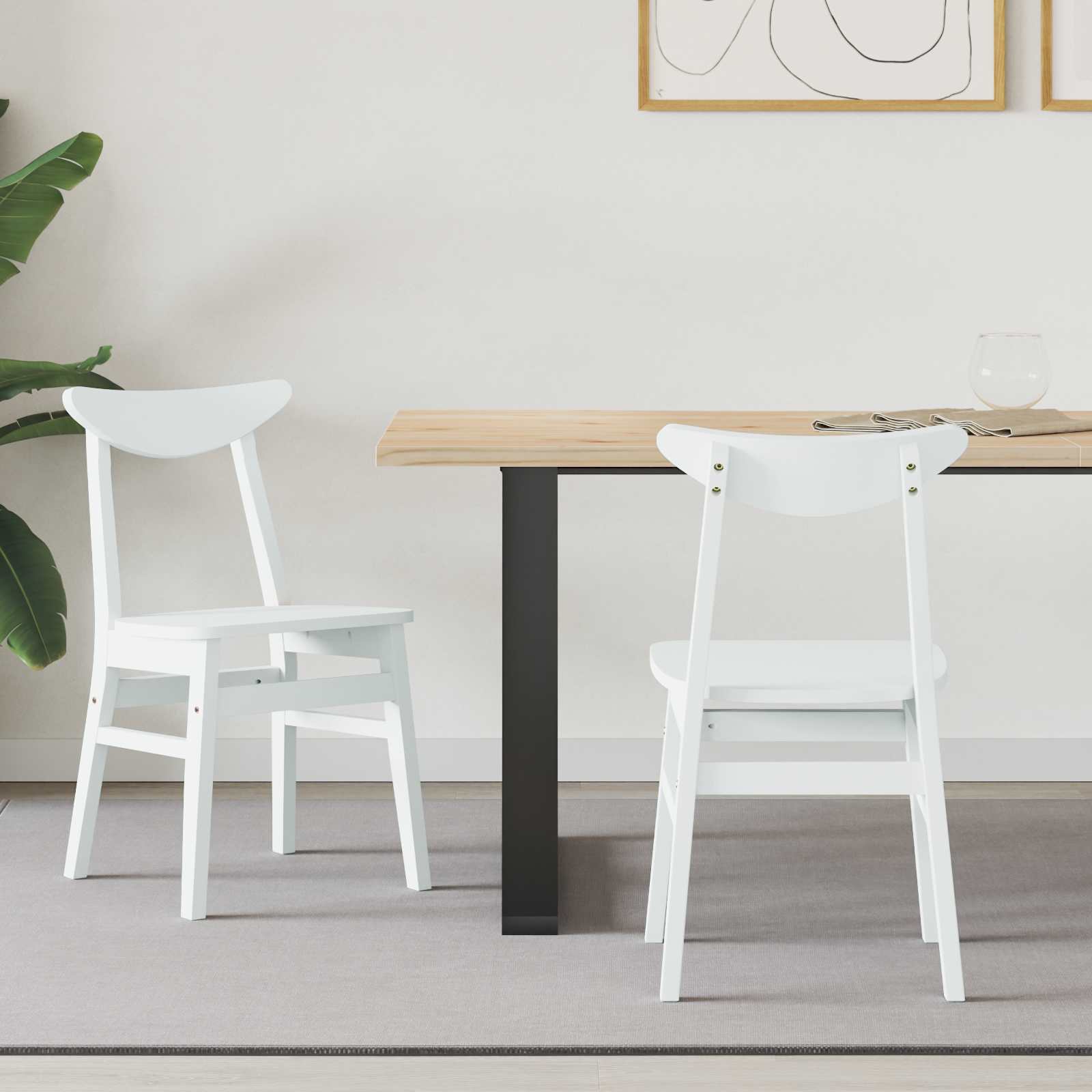 Sedie Da Pranzo 2 Pcs Bianco 42 X 47.5 X 81 cm