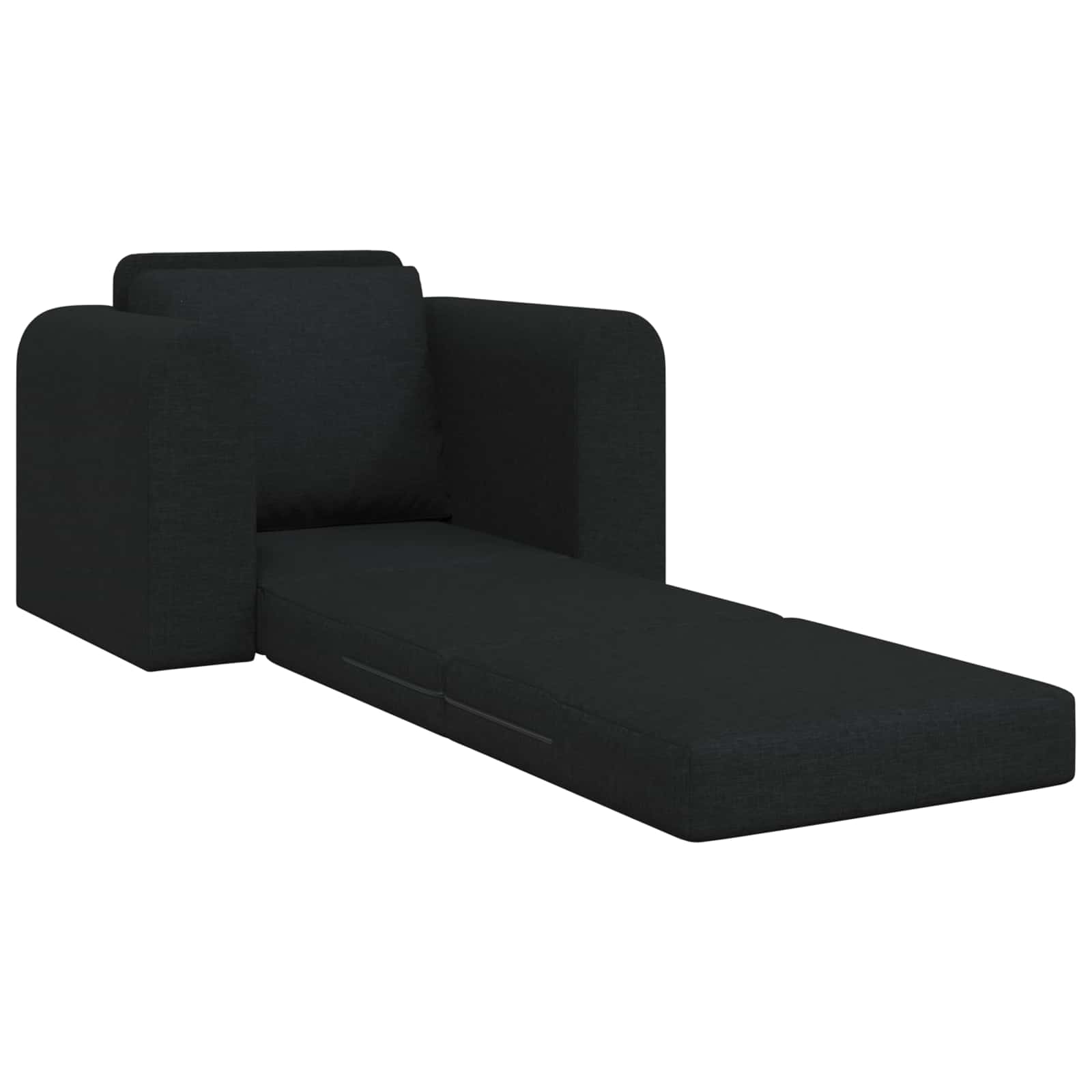 Divano Letto Pieghevole Nero 98 X 71 X 83 Cm Tessuto - Image 4