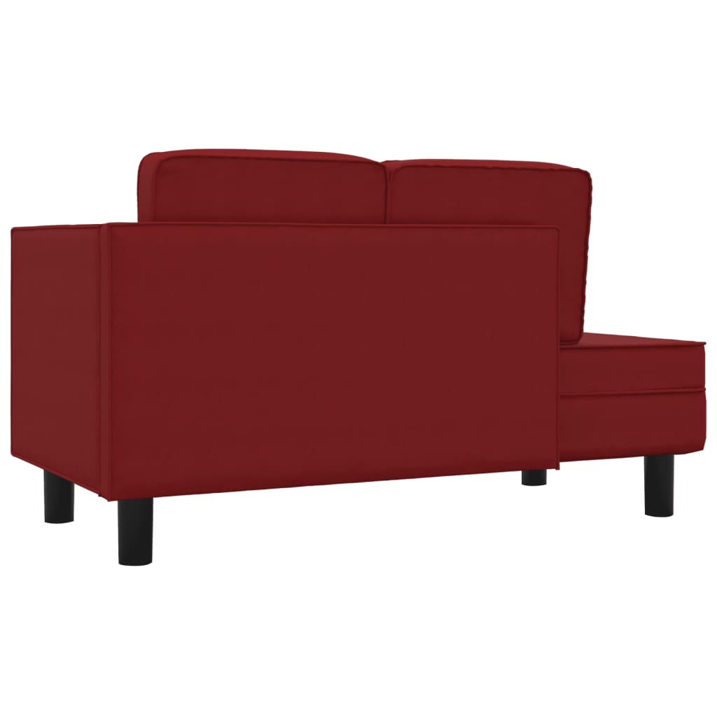 Sdraio Con Cuscini E Capezzale Rosso Vino In Similpelle - Image 4