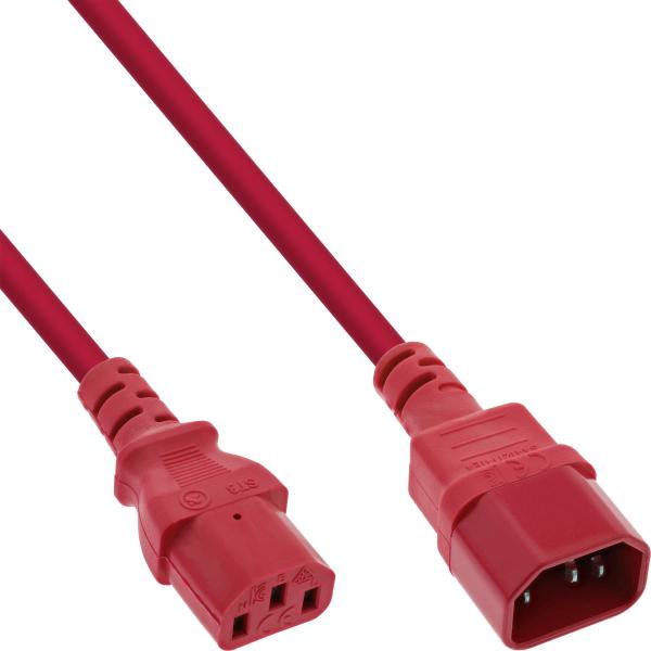 Prolunga Dispositivo Freddo Inline - Da C13 A C14 - Rosso - 1 M