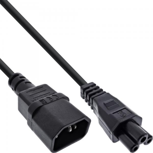 Cavo Di Alimentazione Inline - Raccordo C14 Su Spina C5 - Nero - 1 M